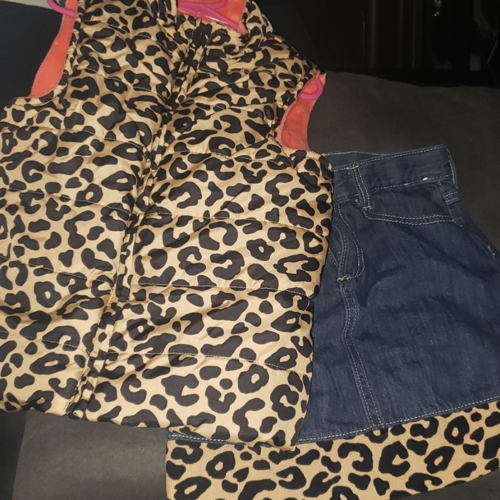 Girls Vest and Jean Skirt